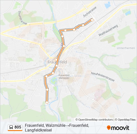 805 Bus Line Map