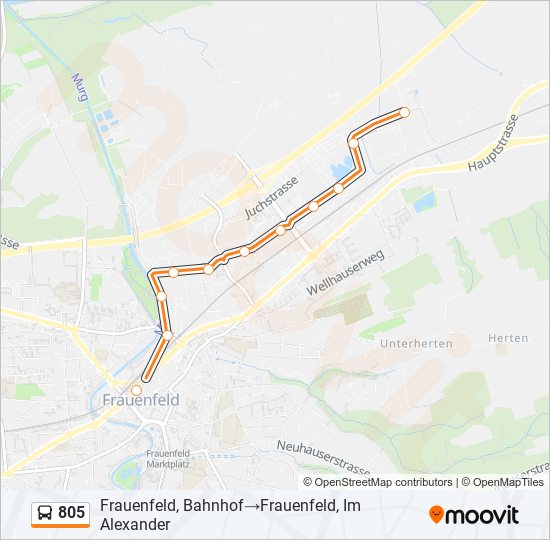 805 Bus Line Map