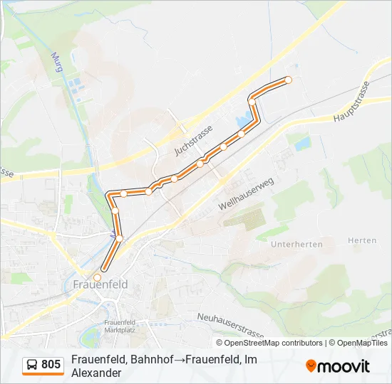 805 Bus Line Map