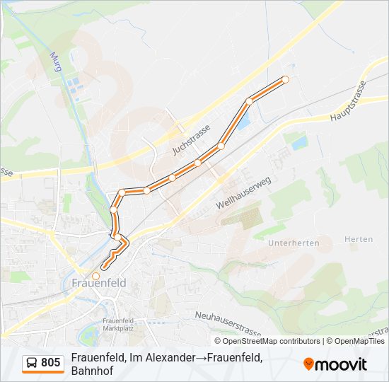 805 Bus Line Map