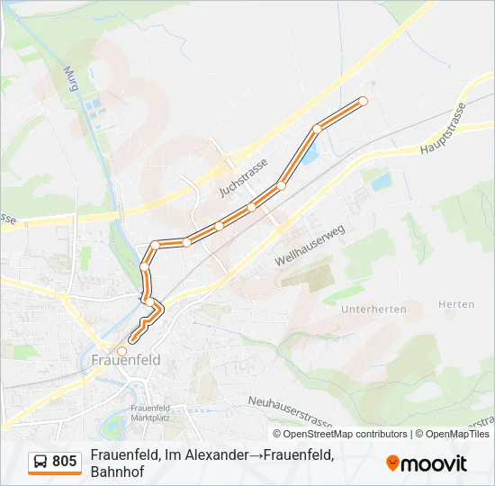 805 Bus Line Map
