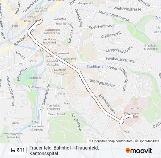 811 Bus Line Map