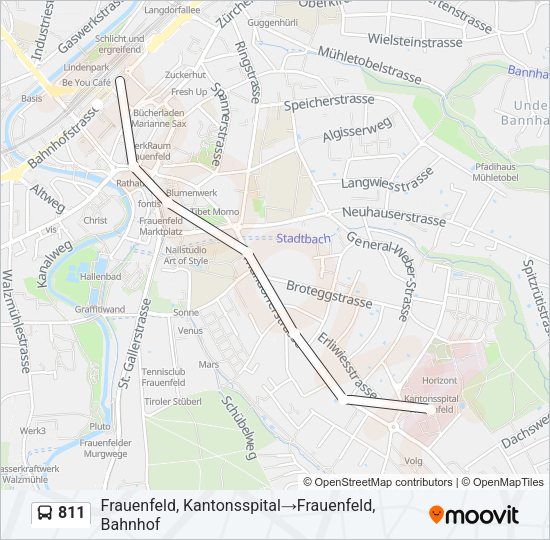 811 Bus Line Map