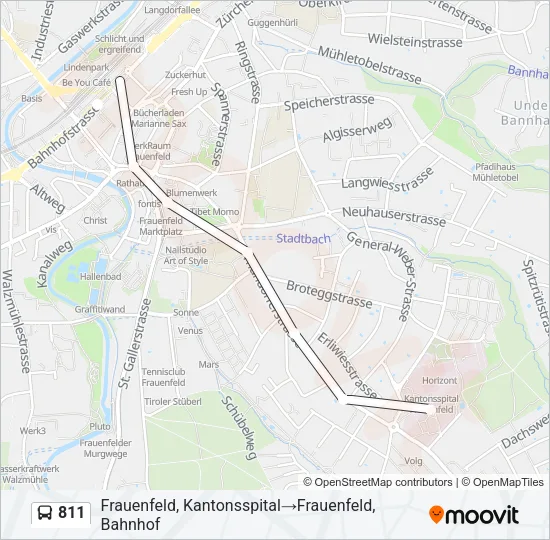 811 Bus Line Map