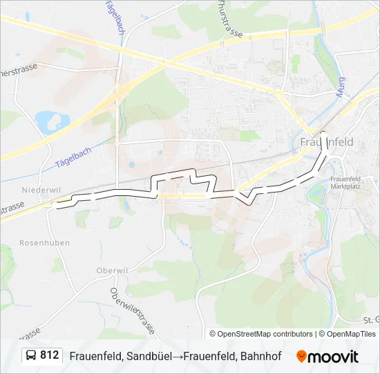 812 Bus Line Map