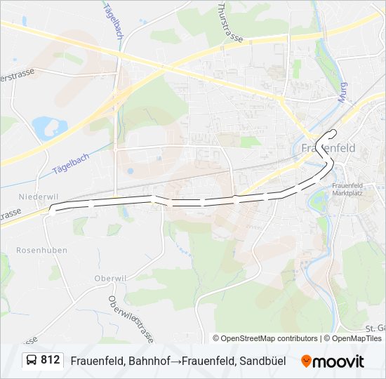 812 Bus Line Map