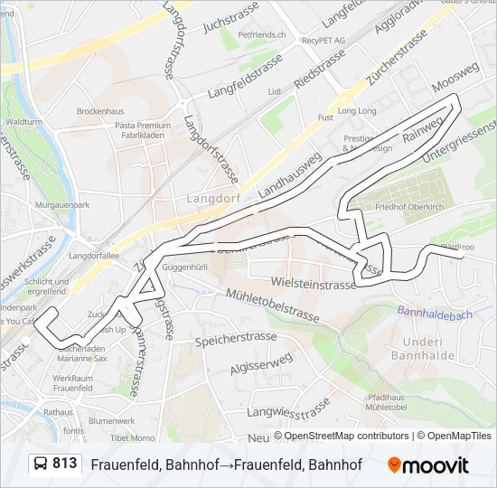 813 Bus Line Map