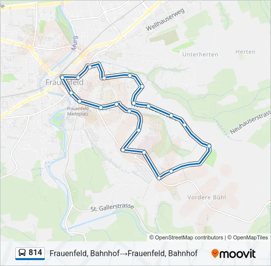 814 Bus Line Map