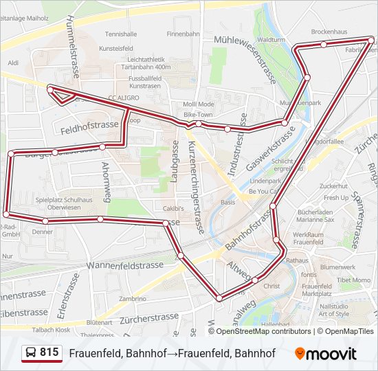 815 Bus Line Map
