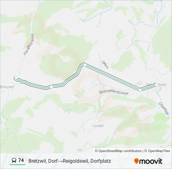 74 Bus Line Map