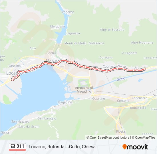 311 Bus Line Map