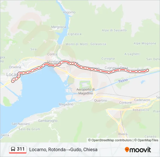 311 Bus Line Map