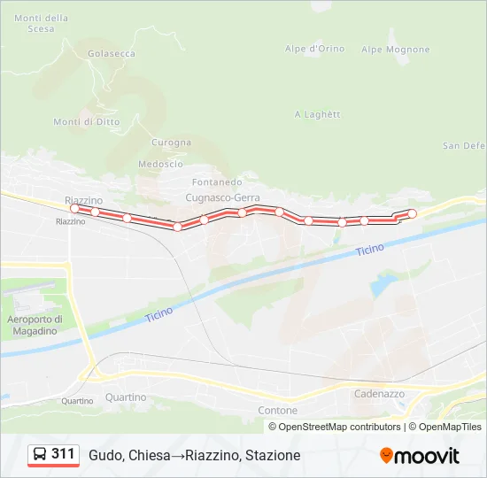 311 Bus Line Map