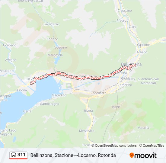 311 Bus Line Map