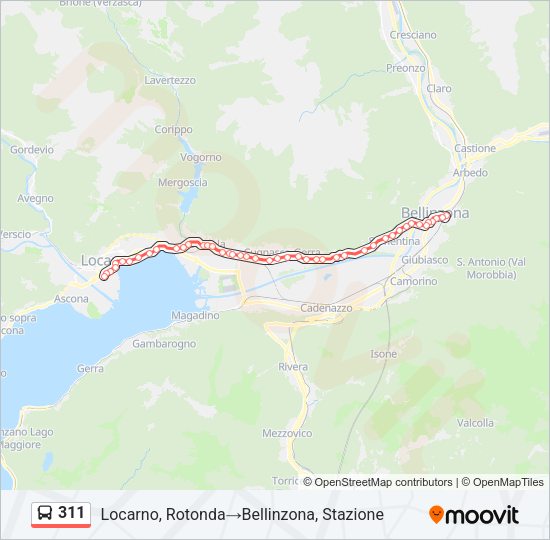 311 Bus Line Map