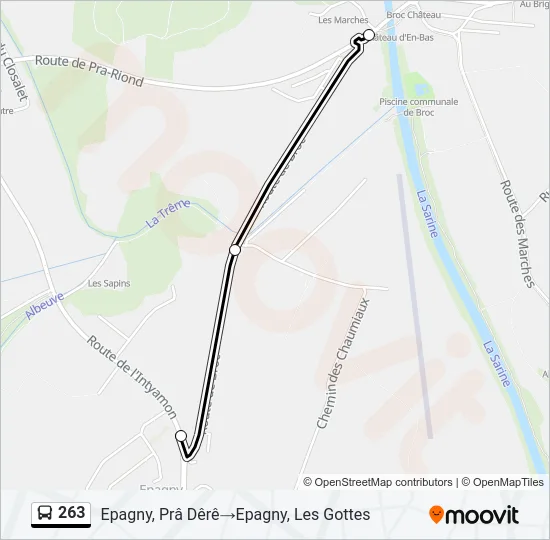 263 Bus Line Map