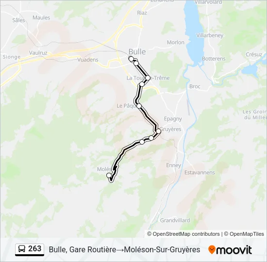 263 Bus Line Map