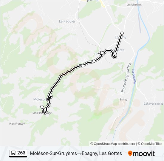263 Bus Line Map