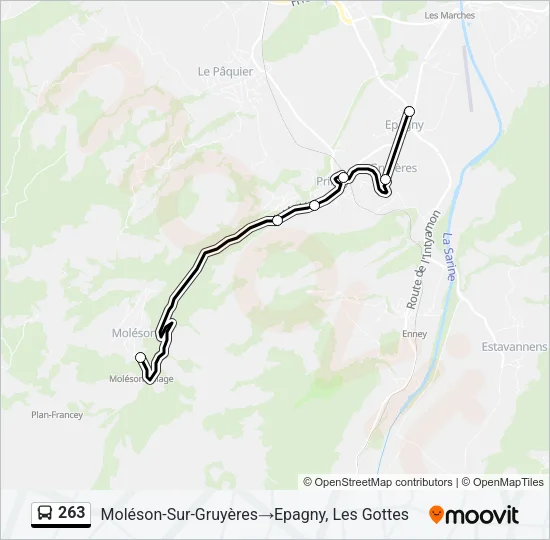 263 Bus Line Map