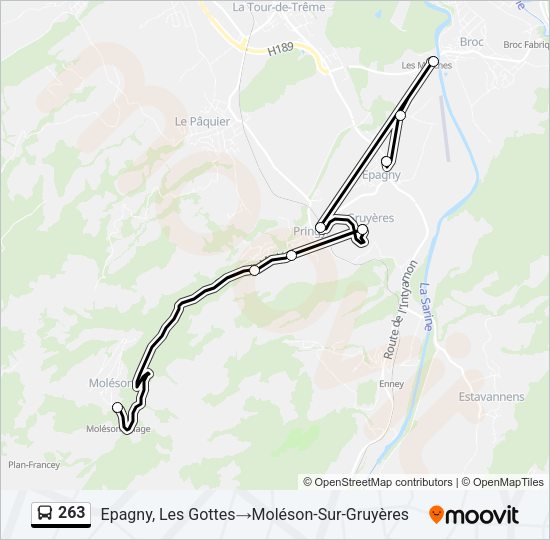 263 Bus Line Map