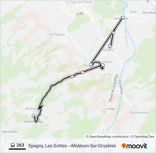 263 Bus Line Map