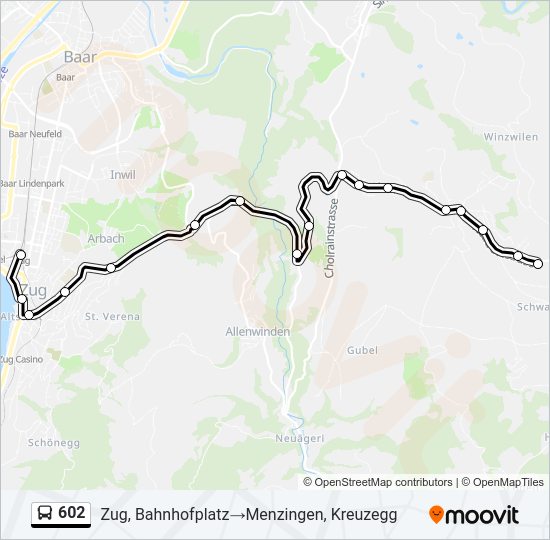 602 Bus Line Map