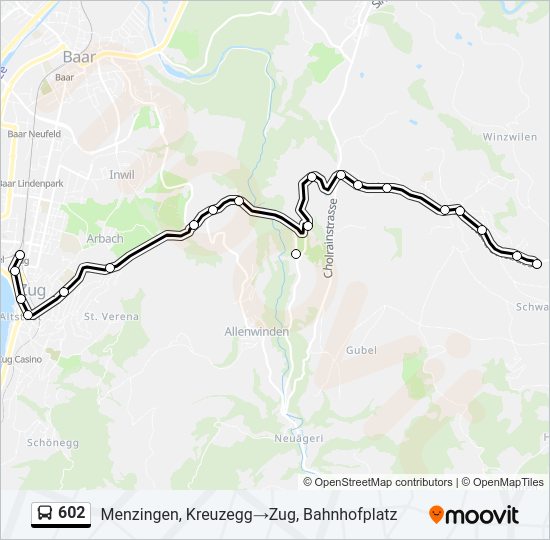 602 Bus Line Map