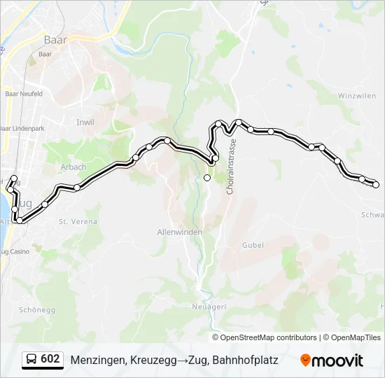 602 Bus Line Map