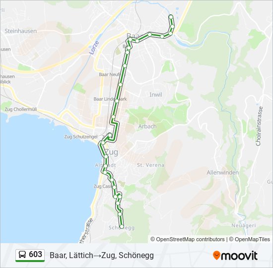 603 Bus Line Map