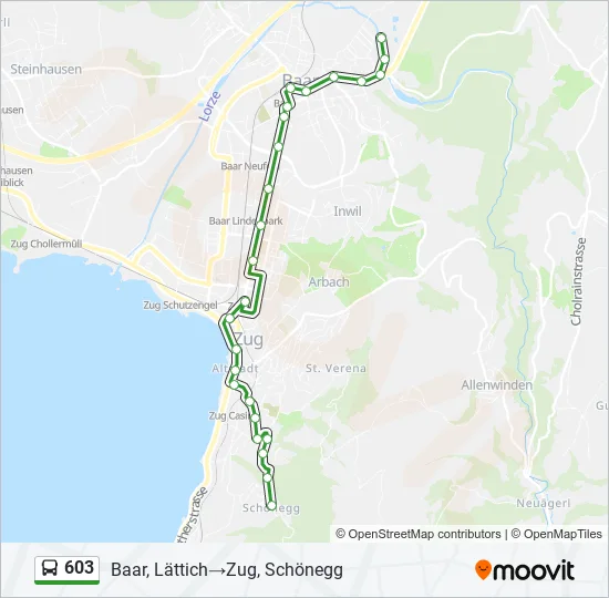 603 Bus Line Map