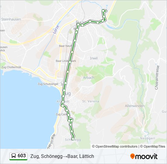 603 Bus Line Map