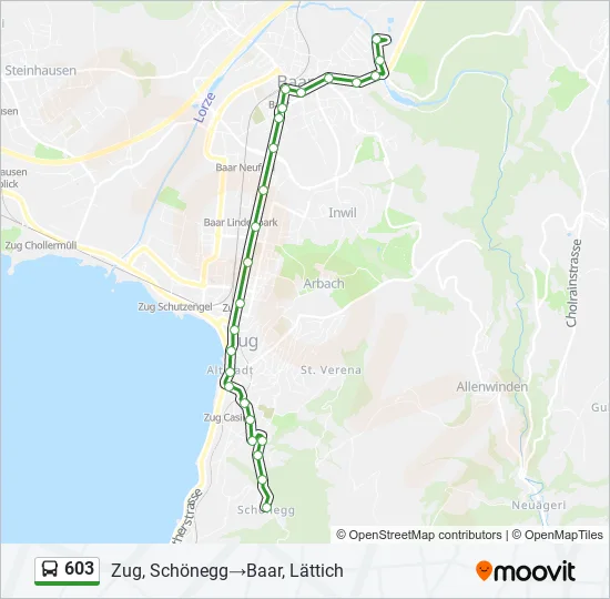 603 Bus Line Map