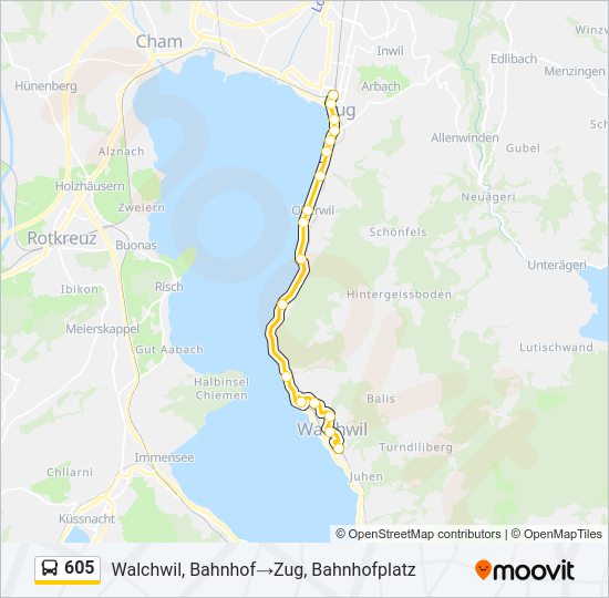 605 Bus Line Map