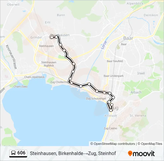 606 Bus Line Map