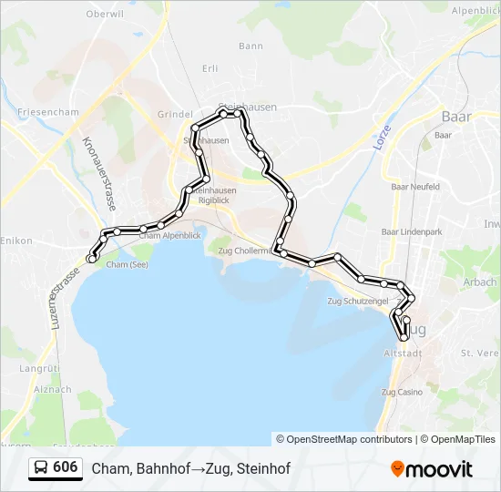 606 Bus Line Map