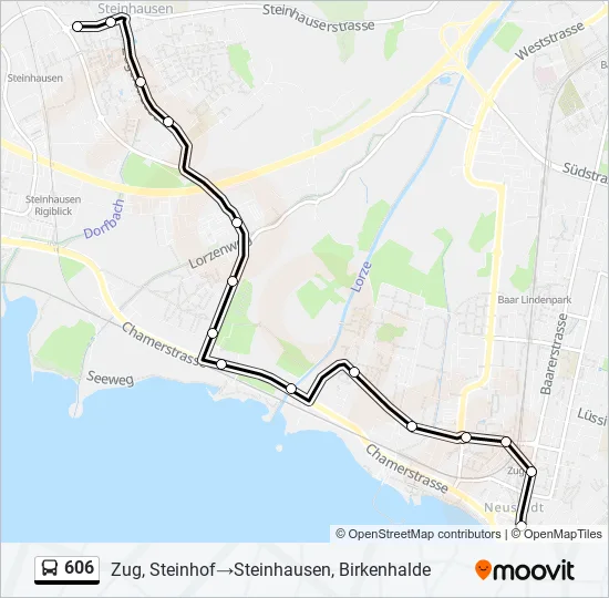 606 Bus Line Map