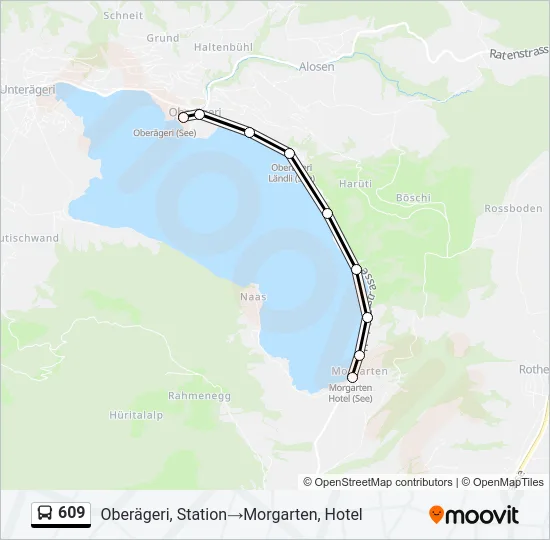 609 Bus Line Map