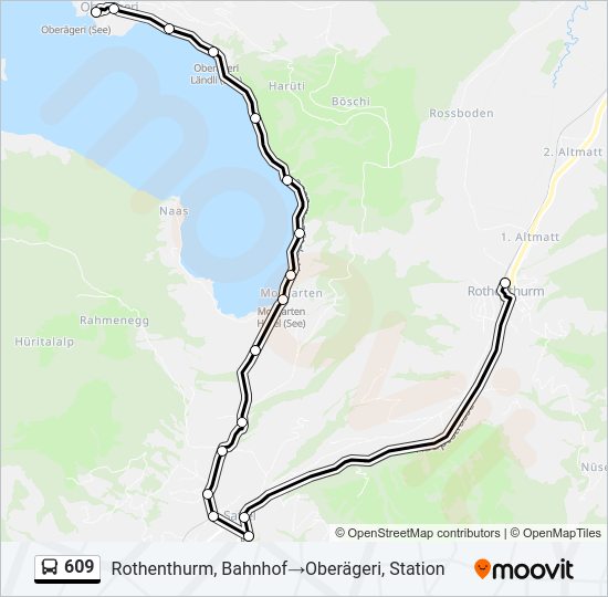 609 Bus Line Map