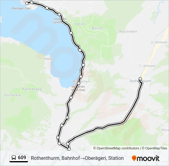 609 Bus Line Map