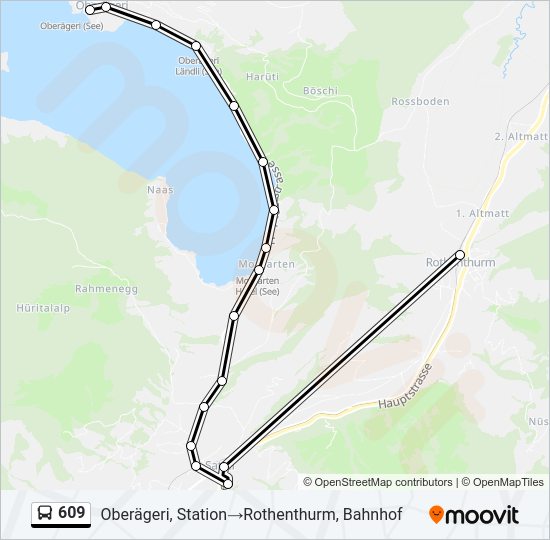 609 Bus Line Map