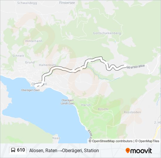 610 Bus Line Map