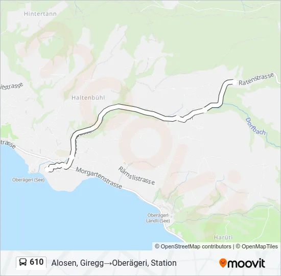 610 Bus Line Map