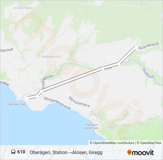 610 Bus Line Map