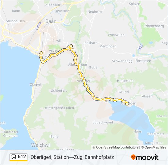 612 Bus Line Map
