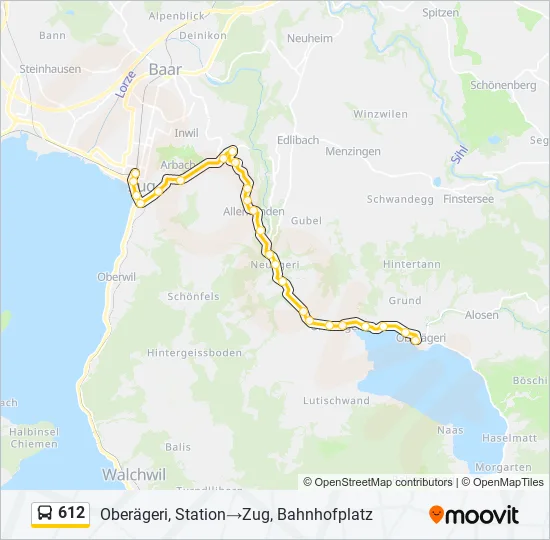 612 Bus Line Map