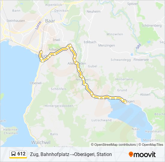 612 Bus Line Map