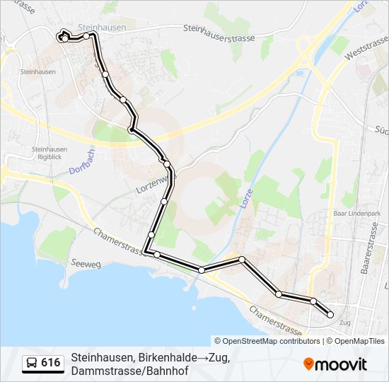 616 Bus Line Map
