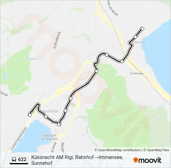 622 Bus Line Map