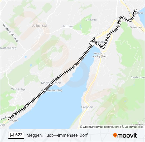622 Bus Line Map