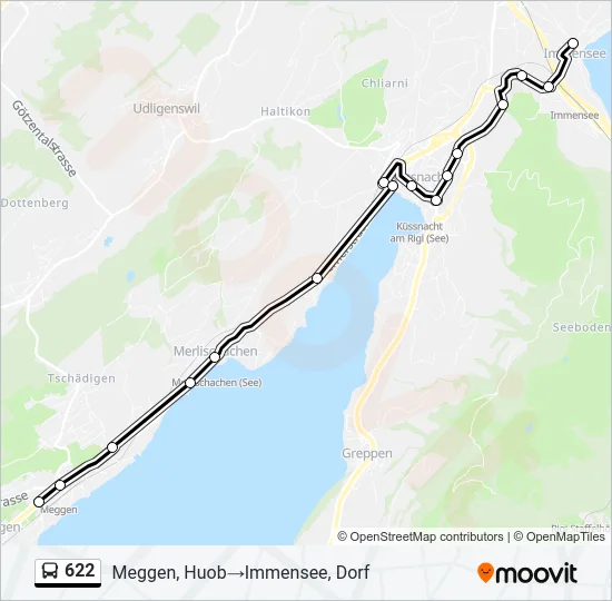 622 Bus Line Map